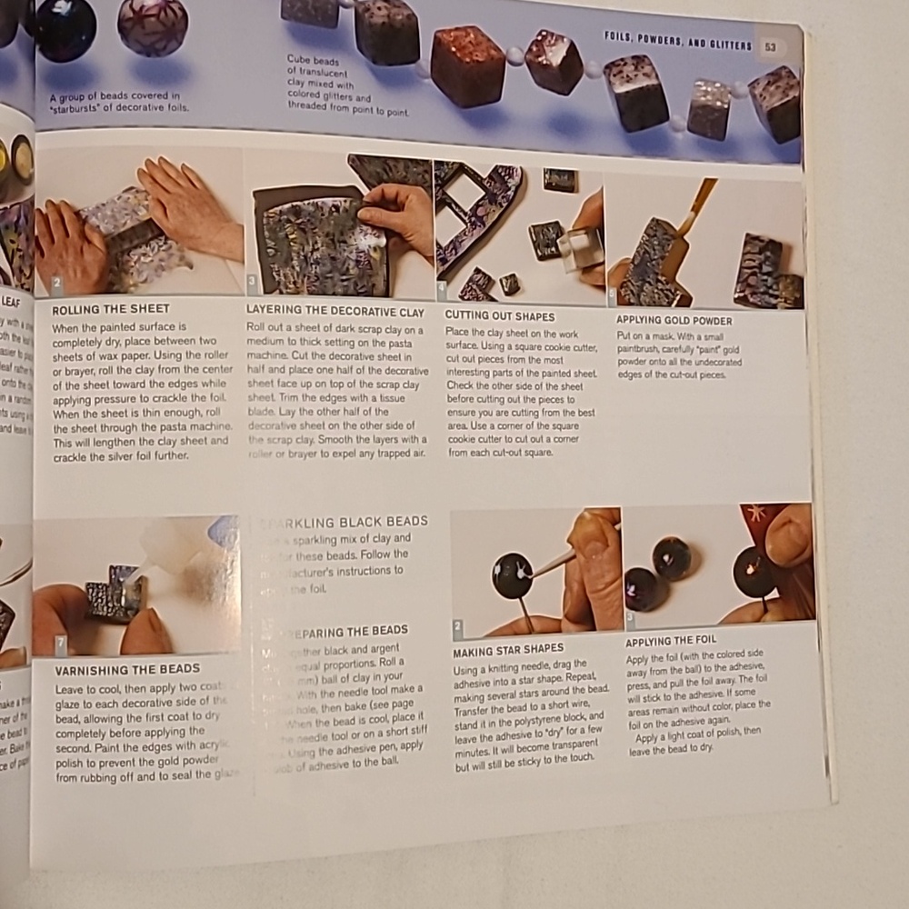 Making Polymer Clay Beads Step Book By Step Book By Carol Blackburn Jewelry - Picture 13 of 16